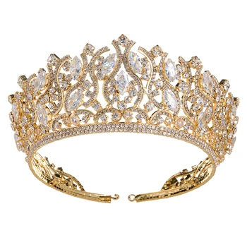 Krono HADIYANA Trendy Čudovite Ženske, Poročni Dodatki za Lase Princess Tiara Kubičnih Cirkonij Luksuzni Nakit BC3235 Diadema