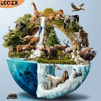 LCOZX 5D DIY Polni Sveder Diamantni Slikarstvo Kit 