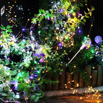 LED na Prostem Sončne Svetilke Niz Luči Pravljice Počitnice Božično zabavo Garland Sončni Vrt Nepremočljiva Doma Dekor 10/20