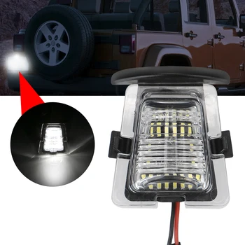 LEEPEE LED Številko registrske Tablice Svetlobo Bele prometno Dovoljenje Luč za Jeep Wrangler JK JKU 2007-2018 Auto Dodatki Avto-styling