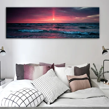 Lep Sončni Zahod Seascape Platno, Slike Za Posteljo Prostor Plakatov In Fotografij Pop Art Stenske Slike Cuadros Wall Art Okras