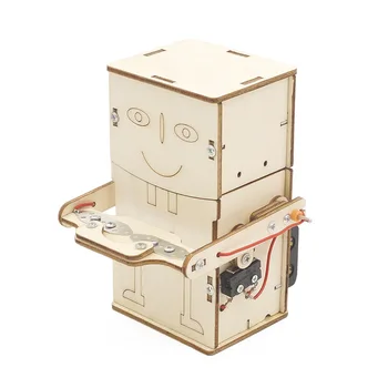 Leseni Električni Pogon Jesti Kovancev Robot DIY Model Izobraževalne Tehnologije Kit