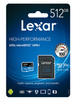 Lexar Micro SD Kartice TF 32GB/64GB/128GB/256GB/512GB 633X 95mb/s SDXC SDHC Pomnilniške MINI TF Card Reader Uhs-1 Za Drone Gopro Šport