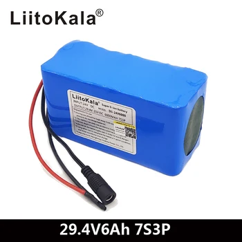 LiitoKala 24V 6Ah 7S3P 18650 Baterijo 29.4 v 6000mAh BMS Električna Kolesa z Motorjem /Električni/Li ionska Baterija
