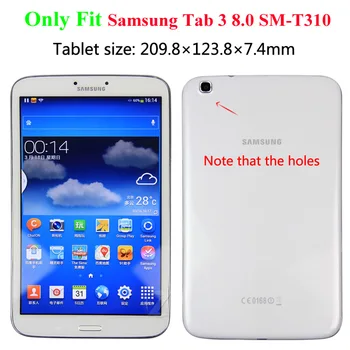Litchi Vzorec PU Usnjena torbica za Samsung Galaxy Tab 3 8.0 T310 T311 Pokrovček za Samsung Tab3 SM-T310 8.0 palčni kovček +FilmPen