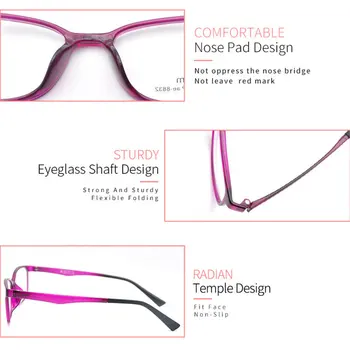 LUCIDIE 2020 Nov Modni Kvadratnih Eyelasses Okvirji Ženske Trending Stilov Optični Računalnik Očala Moških Ultralahkih Optičnih Očal