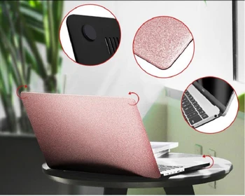 Luksuzni Bling Coque za Macbook Air 13 Pro 13 2018 Laptop Primeru A1932 A1989 PVC Za Mac book Pro Retina 11 12 13 15 Bleščice Pokrov