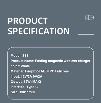 Magnetni MgaSafing Brezžični Duo Polnilnik Za iPhone 12 /Pro/Pro Max/Mini 15W Magnetni MagSave Hiter Brezžični Polnilec S Kabel