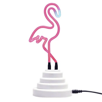 Mala Neon Noč Svetlobe Stranka Dekoracijo LED Noč Srčkan Oblak Mavrica Flamingo Obliko Svetloba Namizne Svetilke za Festival Klub Poroko