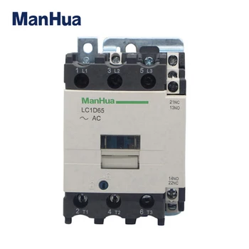 Manhua AC Kontaktor 220-230V LC1-D65 AC TC Bakreni Električni Za Nadzor Motorja Kontaktor