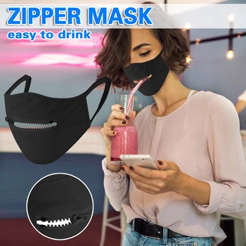 Maska z Zadrgo Usta Anti-Prah Ponovno Stroj Maska za Prah Zaščito Srčkan Dihanje Kul Očesa Masko za Moške, Ženske