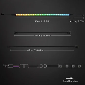 Matično ploščo Naslovljive 5V 3 Pin PC LED Trakovi, RGB PC LED Trak Svetlobe ,Za GIGABYTE RGB Fuzije (5V 3 Pin prostor LED glave)