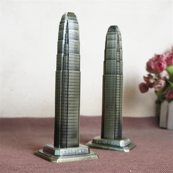 Mednarodni Finančni Center IFC Hongkong Model Zgradbe 7*20 cm Spominki iz Bakrene Zlitine Kovin, Okraski Obrti Darilo YWSM30