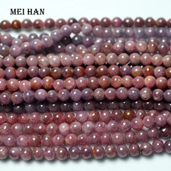 Meihan Brezplačna dostava (1 sklop/set) naravne 5-5.5 mm in 5.5-6mm Burmi Ruby nemoteno krog kroglice za nakita zapestnica DIY, zaradi česar