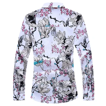 Men ' s Long Sleeve 2020 Nov Modni Cvjetnim Tiskanja Pomlad Jesen Priložnostne Majice Oblačila