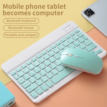 Mini Brezžična Tipkovnica Bluetooth Tipkovnico Za ipad Telefon, Tablični računalnik iPad Tipkovnica in Miška Bluetooth Za Samsung Xiaomi Android