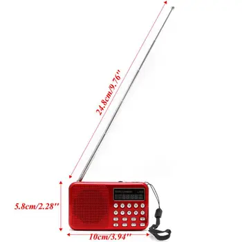 Mini LCD Digitalni FM Radio, USB, Micro SD TF Kartice Zvočnik MP3 Predvajalnik Glasbe Nova