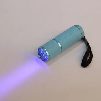 Mini UV-9 LED Svetilka Prenosni Ultravijolično Svetilko AAA Baterije Nepremočljiva Noč Svetlobni Svetlobe Denar Detektor Svetilko, baklo
