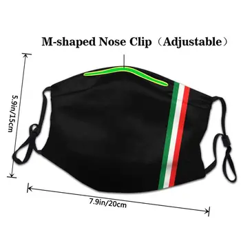 Minimalističen Italijanski Zastavo Italija Stroj Odraslih Usta Masko Vzoren Načrt Dustproof Zaščitni Pokrov Respirator Usta-Žarilna