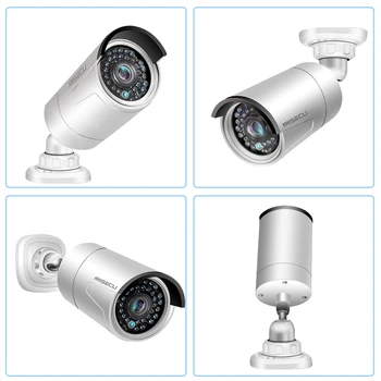 MISECU H. 265 8CH 1080P POE NVR CCTV Sistema za zaščito, 2MP IR Prostem Nepremočljiva Avdio Snemanje IP Kamero P2P Video Nadzor Set