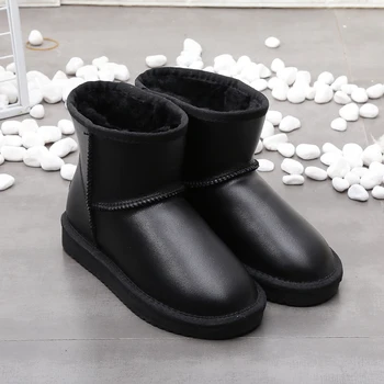 MIYAGINA 2020 nov modni pristen cowhide usnje sneg škornji avstralija klasične ženske škornji toplo zimsko obutev za ženske