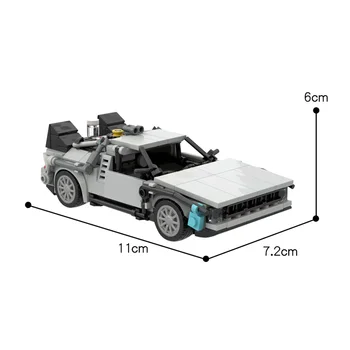 MOC Tehnika avto DMC-12 deloreaning nazaj v prihodnost Časovni Stroj gradniki Moč dirke avtomobilov zbirka igrače za otroke