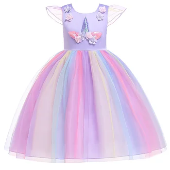 Moda 2019 Moja Deklica Samorog Stranka Malčka Božič Princesa Obleko Otroci Obleke za Dekleta Tutu Obleko Elegent Kostum