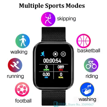 Moda Pametno Gledati Moški Ženske Smartwatch Elektronska Ura Fitnes Tracker Sport Bluetooth Ure Za Android IOS Pametno uro