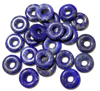 Moda visoko kakovost naravnega kamna lapis lazuli krog krof čare obeski 15 mm za nakit, izdelava 8pcs/veliko debelo
