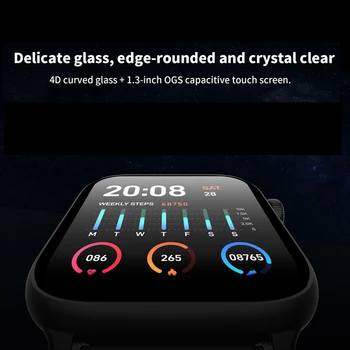 MOKA Šport Pametno gledati IP68 Vodotesen Fitnes tracker Srčni utrip Spanja spremljanje Kvadratni zaslon Smartwatch moških Za Android IOS