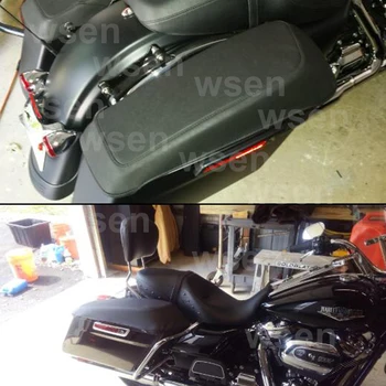 Motorno kolo Bisaga Zvočnik Pokrov, ki Pokriva PU Usnja Nepremočljiva Za Harley Touring Cesti Kralj Electra Ulica Drsne-2020