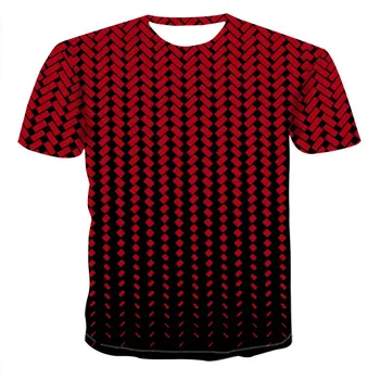 Moške kratke rokav modni T-shirt z 3D vzorcem digitalni tisk, 2020 poletje T-shirt