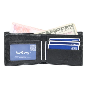 Moške kratke torbici nove multi-card modne denarnice mehko usnje odprti križ vozovnice posnetek