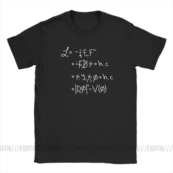 Moške Majice Vesolje Lagrangian Majica Cotton Tee Majica Kratek Rokav Znanosti Fizika Geek Matematične Enačbe Nerd Vrhovi 5XL