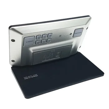 Mrosaa Potovalna Budilka LCD-Mini Digital Desk Zložljiva Elektronski Alarm namizne Ure Z Modro Osvetlitvijo Dremež Koledar