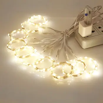 Multi-funkcijo LED Daljinsko Zavese Lučka 300 LED Niz Luči Nepremočljiva Bakrene Žice Luč za Božič Vrt Dom Dekoracija