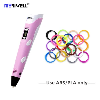 Myriwell 3D pero hitrost nastavljiva eno pritisnite obremenitev PLA žarilno preprost za začetnike, otroke, ustvarjalne igrače 3d tiskanje pero