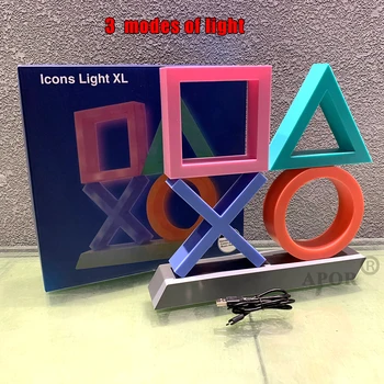 Najnovejši Glasovni Nadzor Igre Ikono Luč za PS4 / PS5 Zamenjava Igra Lampstand LED Luči Igre Pribor Dropshipping