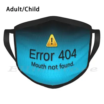 Napaka 404 Usta, Ni Mogoče Najti. Smešno Tiskanja Za Večkratno Uporabo Topel Šal Masko Moji Neumno Obraz Realne Napaka Zabavno, Smešno, Neumno Računalnik