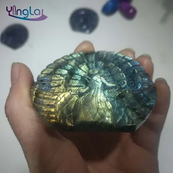 Naravni kristalni kamen rezbarije mavrica labradorite peacoke čudovite barve labradorite grobo kamen zdravljenja