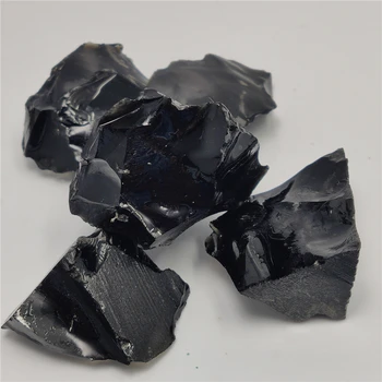 Naravnih Črni Obsidian Quartz Kamni Grobo Rock Kristalov Metafizične Reiki Healing Velikosti Energije Zdravilni Kamen