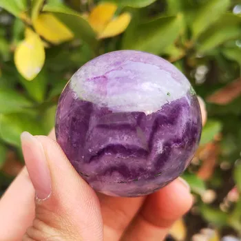 Naravno vijolično flourite kristalno kroglo quartz shpere gemstone Reki Zdravljenje