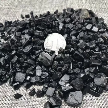 Naravno Čiščenje Vode Črni Turmalin Kristalov Grobo Kamen Rock Mineralnih Vzorcu Sajenje Aquarium Fish Tank Decor Stone Obrti