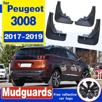 Nastavite Oblikovani Avto Blato Zavihki Za Peugeot 3008 2 SUV 2017 2018 2019 Mudflaps Splash Varovala Blato Zavihek Blatniki Fender Spredaj Zadaj