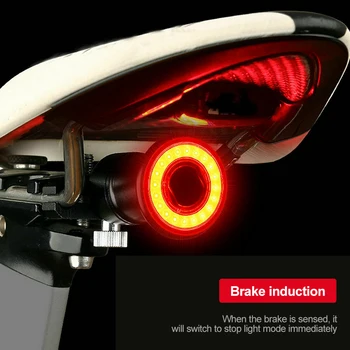 Nepremočljiva USB Kolo Luč Izposoja Smart Auto Zavora za Zaznavanje Svetlobe Zadnje Luči Dodatki
