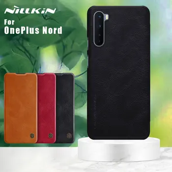 Nillkin za OnePlus Nord Poslovni Qin Flip Usnjena torbica Reža za Kartico Hrbtni Pokrovček Primerih Pokrov