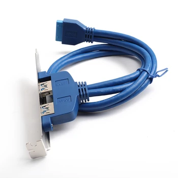 Nizko Profil USB 3.0 Back PCI Plošča Nosilec 20Pin Kabel Motherboard