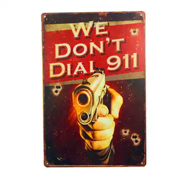 No Trespassing Prijavite Ne Bomo Izbiranje 911 Ročno Pištolo Trgovini Podjetja zunanji Znak visi