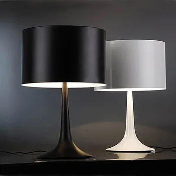 Nordijska namizne svetilke preprosta sodoben dnevni sobi mizo dekoracijo namizne svetilke črno bel namizne svetilke spalnica postelji svetilko
