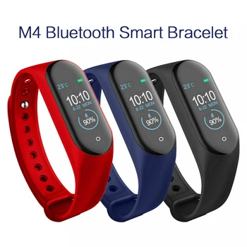 Nov M4 Pametna Zapestnica Bluetooth Klic Srčni Utrip Koraki Praksi Nepremočljiva Šport Kalorij Zapestnica Fitnes Tracker Inteligentni